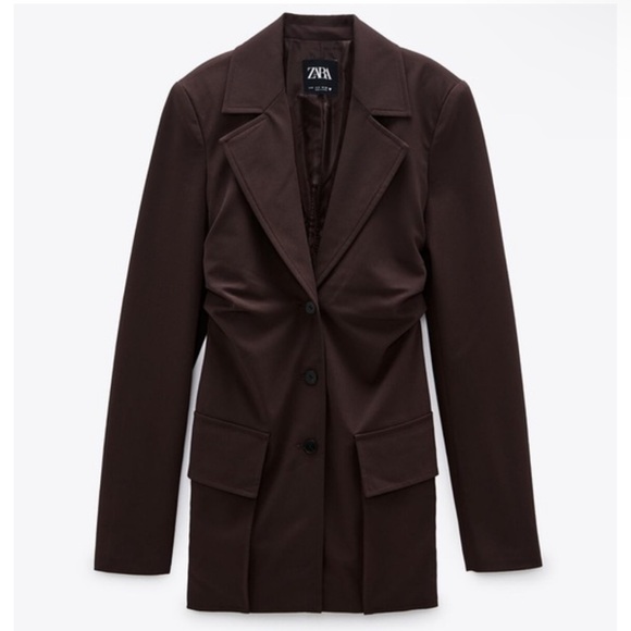 brown blazer dress zara Zara | Dresses | Zara Brown Ruched Blazer Dress Sz Xl